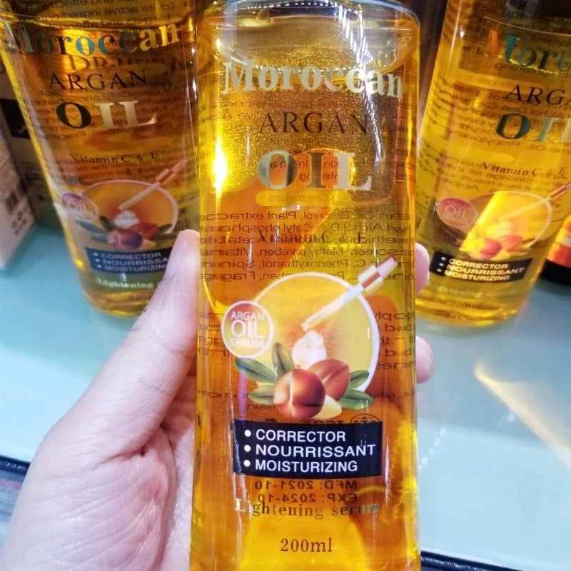 Moroccan Argan Oil Body Moisturizer For Skin And Hair Nourishing Satin-Silk Glow — Amber-Gold | KIMLUD
