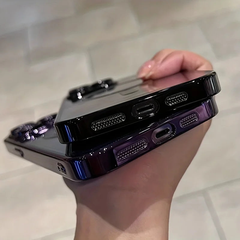 KIMLUD, Luxury Magnetic Plating Clear Case For Magsafe Wireless Charging iPhone 11 12 13 14 15 16 17 Pro Max Air Plus Shockproof Cover, KIMLUD Womens Clothes