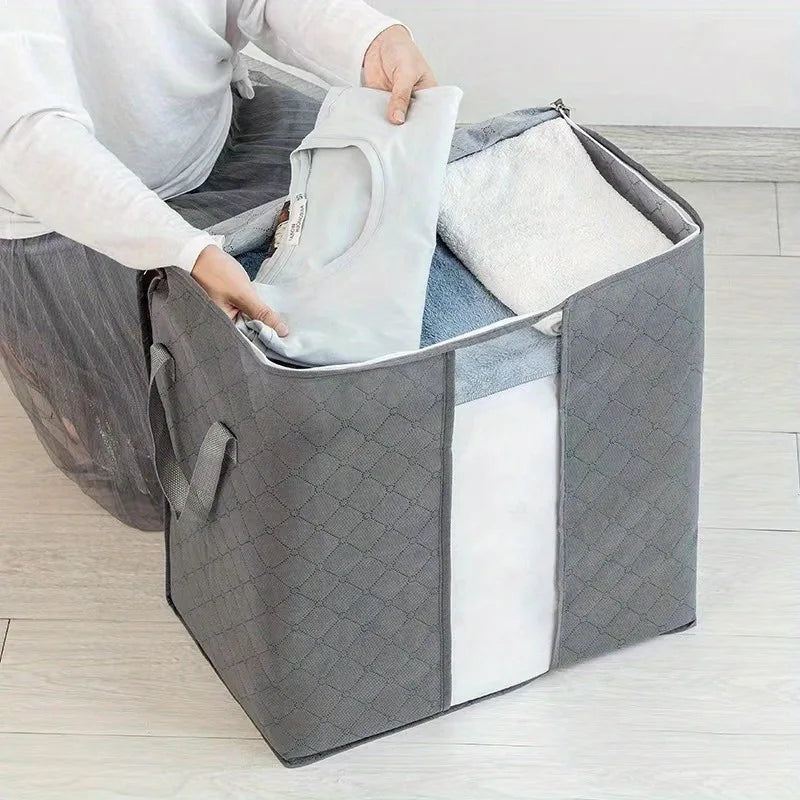 Polyester Storage Bag With Window — Clear | KIMLUD