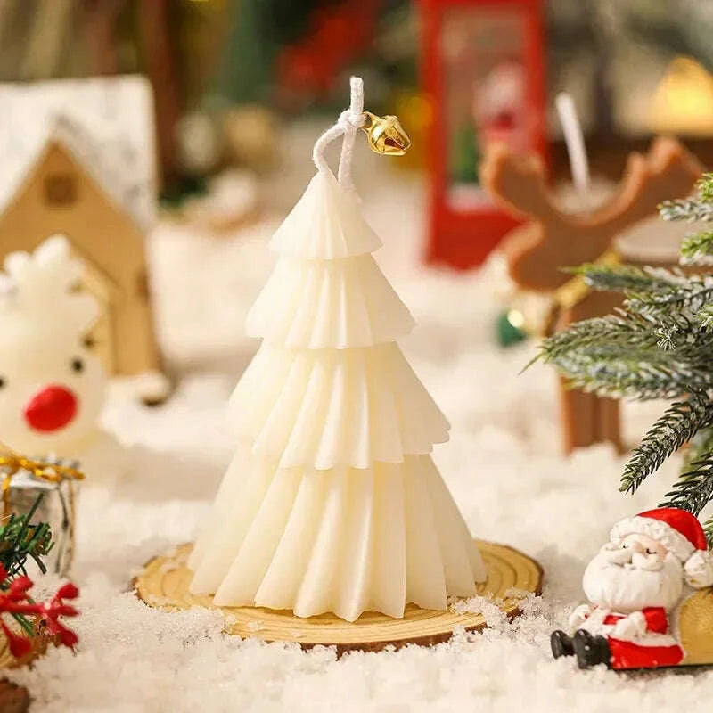 KIMLUD, Christmas Tree Shape Candle Aromatherapy Candle Xmas Scented Candles Handmade Candles Gift Home Decor Creative Ins Candele, KIMLUD Womens Clothes
