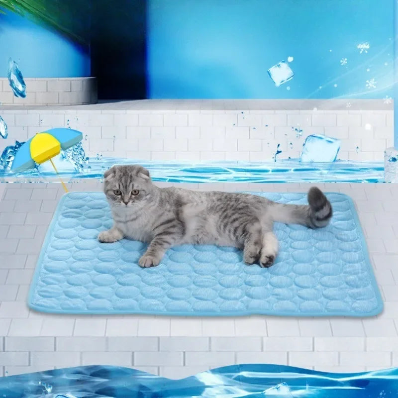 Dog Mat Cooling Summer Pad For Dogs Cat Blanket Sofa Breathable Pet Bed Washable For Small Medium Large Dogs
