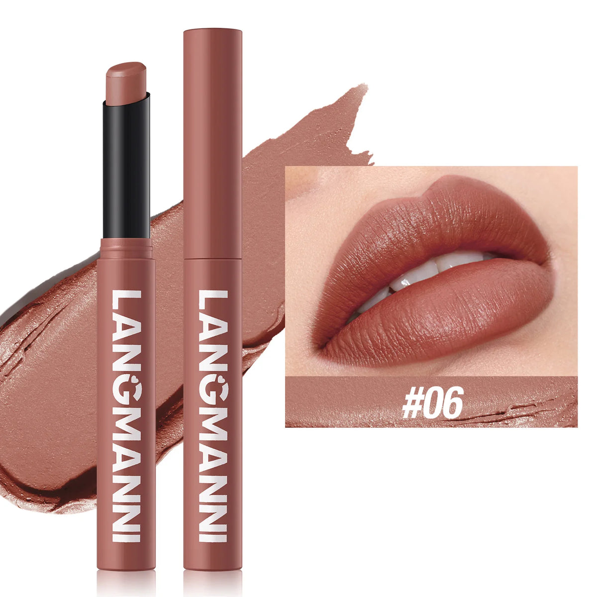 12 Color Matte Lipstick Pencil Waterproof Long Lasting Non-Stick Cup Lip Stain Tint Cosmetic Nude Lipstick Pen Makeup Maquillage
