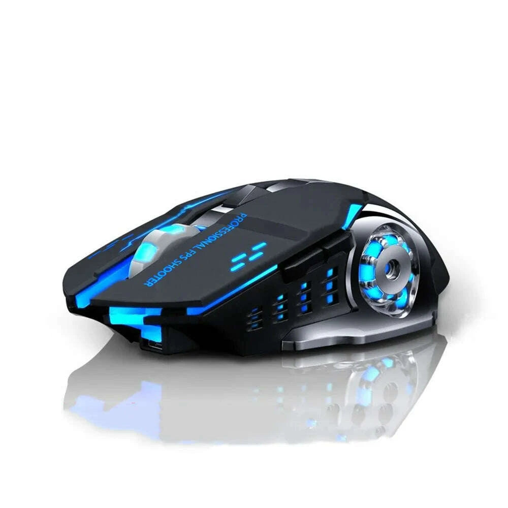 KIMLUD, 2.4G USB Wireless Bluetooth Mouse Ergonomic Silent Office Mice Rechargeable E-Sports Backlight Mouse For Computer Laptop Macbook, KIMLUD Womens Clothes