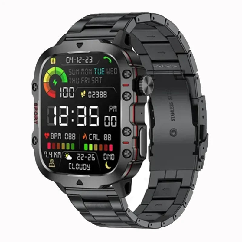 QX11 Smart Watch 1.96inch Large Screen HD Bluetooth Call SOS Voice Assistant Men Women Smartwatch Sports Fitness Tracker