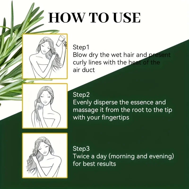 7-In-1 Hair Oil Infused With Rosemary Castor Batana Chebe Biotin Keratin — Green | KIMLUD