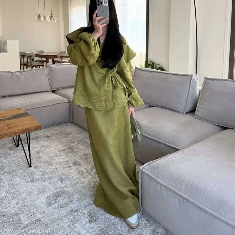 fashion-draped-hight-waist-suits-elegant-v-neck-lace-up-tops-with-long-skirt-set-women-casual-long-sleeve-solid-2-piece-outfitskimlud-womens-fashion-34627977
