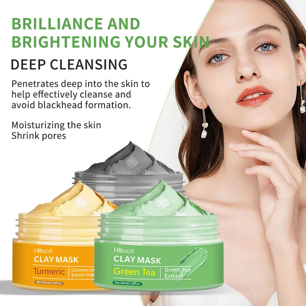 A variety of clay masks, green tea, turmeric, Dead Sea mud, whitening and hydrating, deep cleansing of pores, oil control and mo