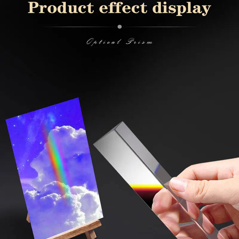 Triangular Prism Rainbow Prisma Crystal Glass Photographic Prisme Color Prisms Physics Children's Light Experiment