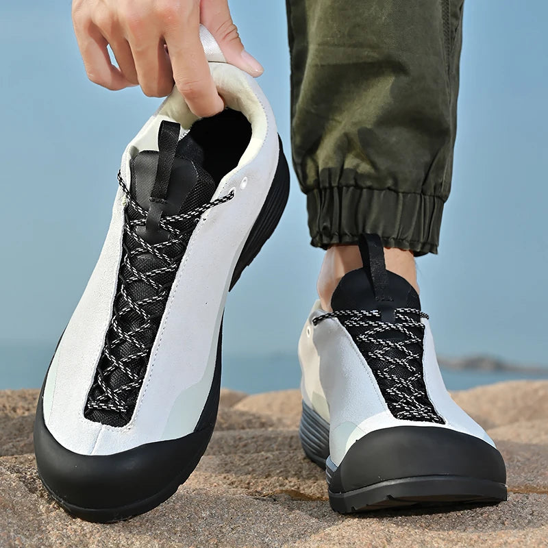 Men's Hiking Shoes – Waterproof – Leather – Lace-Up | KIMLUD