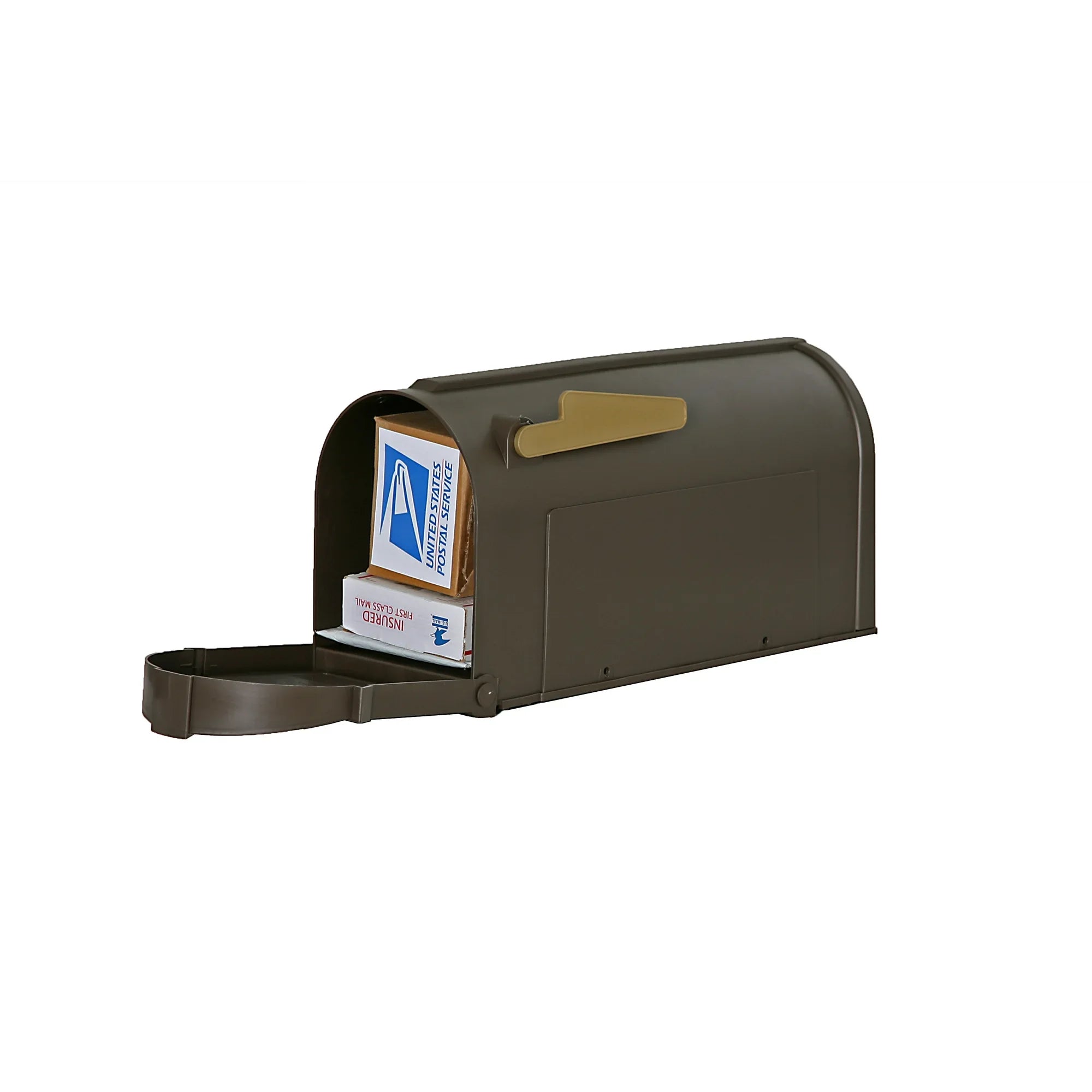 Decorative Plastic Post Mount Mailbox — Bronze | KIMLUD