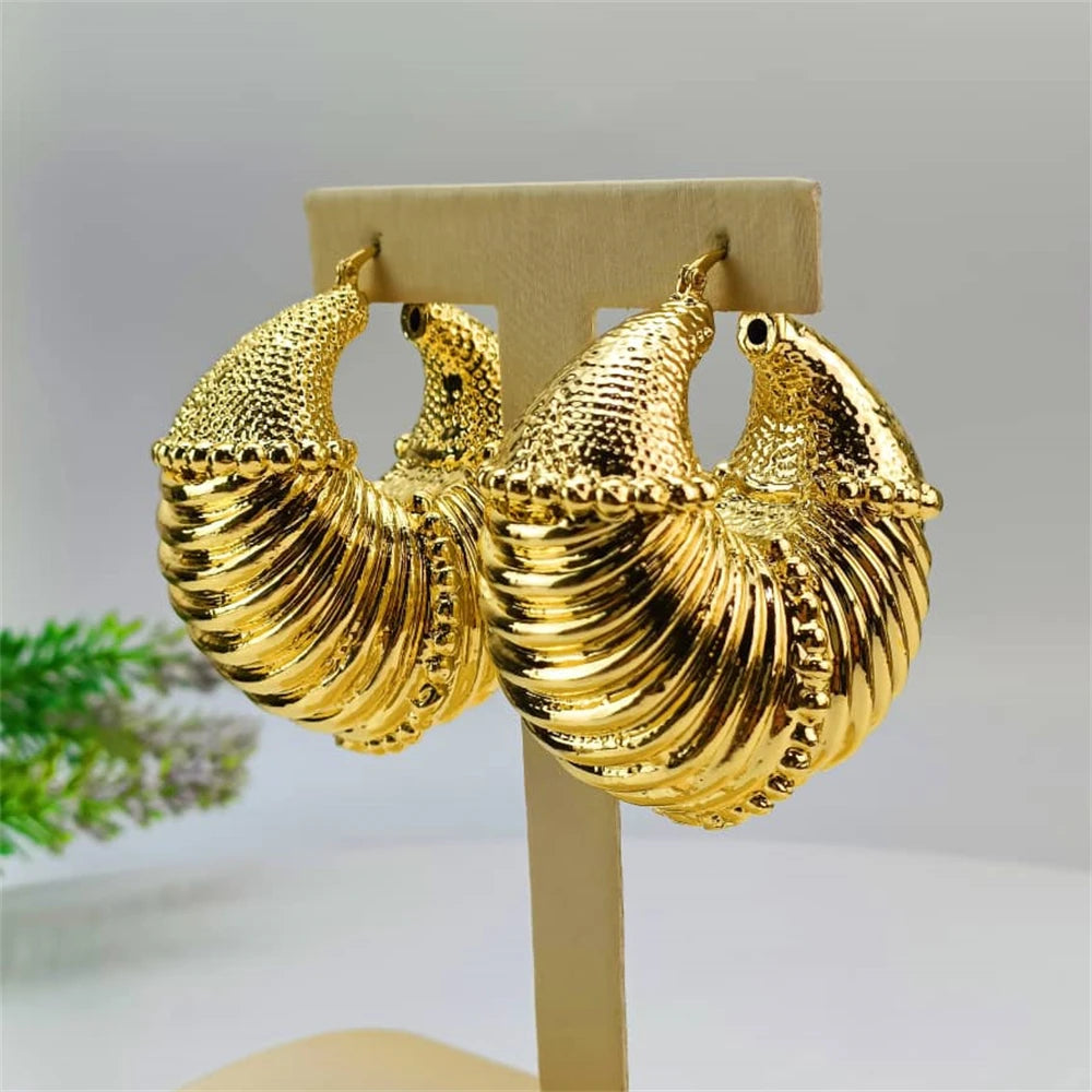 Goldplated Irregular Drop Earrings — Gold | KIMLUD