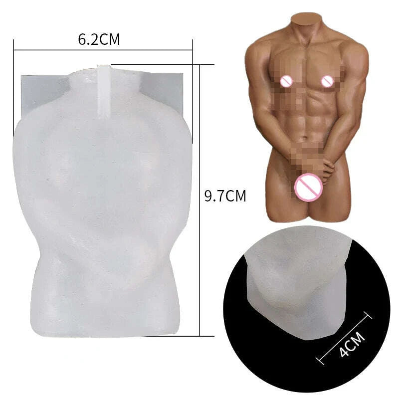 KIMLUD, Large Silicone Human Body Candle Mold Beauty Portrait Sexy Gypsum Resin Drop Glue Soap Chocolate Mould Soft Easy Demoulding, KIMLUD Womens Clothes