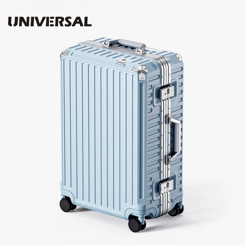 Suitcases Polycarbonate 2-Piece Set — Black | KIMLUD