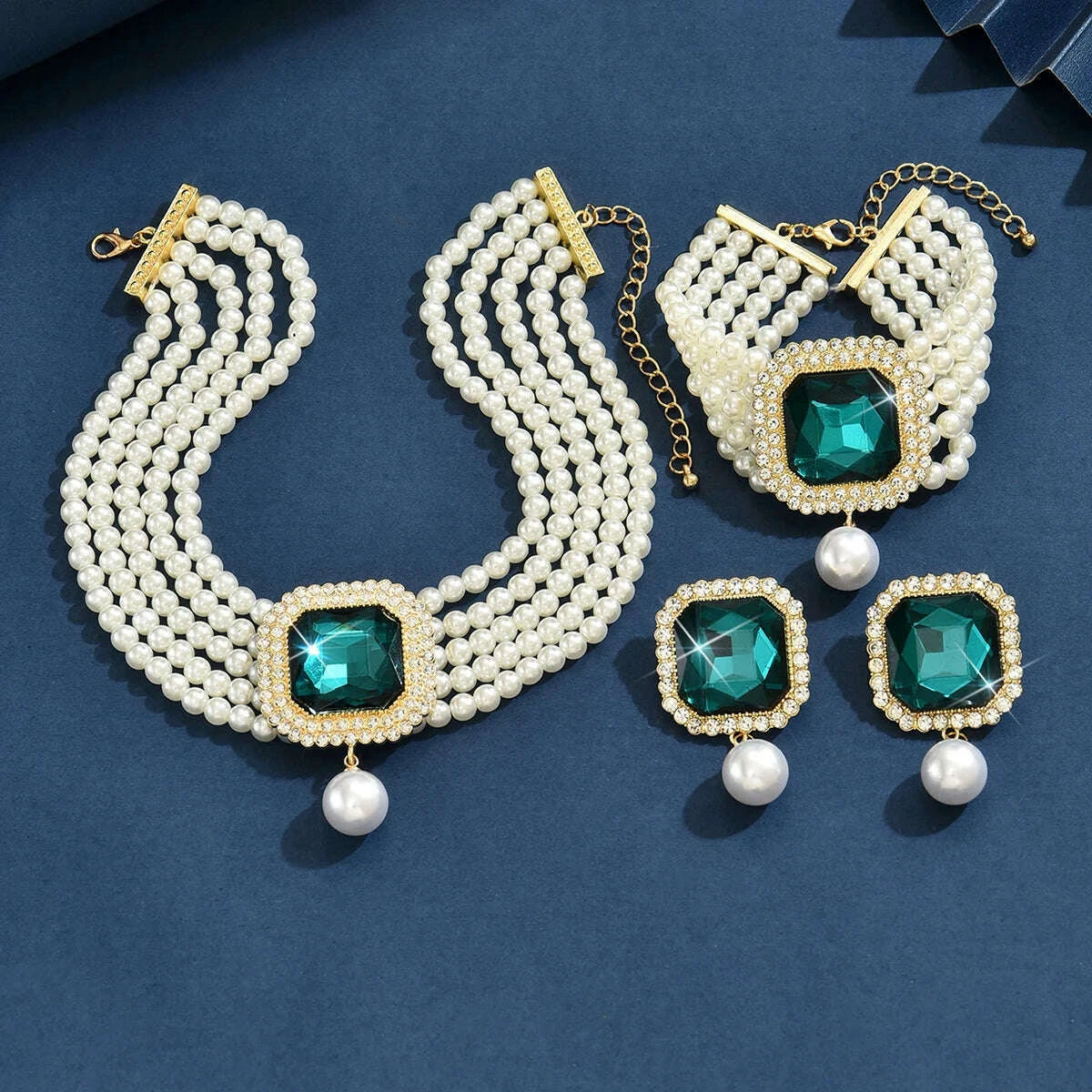 womens-fashion-light-luxury-short-style-imitation-pearl-rhinestone-necklace-earrings-bracelet-jewelry-set-party-festival-giftkimlud-womens-fashion-34627493