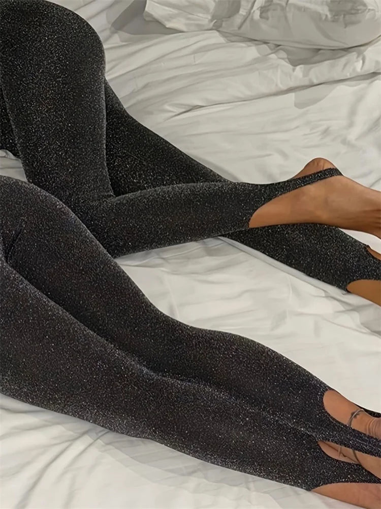 Tossy Black Sexy Leggings Women's Pants Solid Commute Wrap Skinny Autumn 2025 New High Waist Trousers Patchwork Female Pants