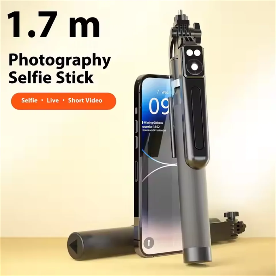 FANGTUOSI New Tripod for Smartphone Camera,Tripods Stand with Bluetooth shutter,Wireless Selfie Stick brackets with Phone Holder