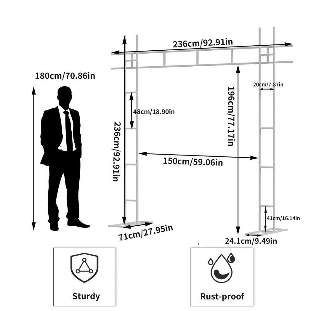 square-white-wedding-arch-metal-ceremony-party-floral-ballon-stand-kimlud-kimlud-33913348