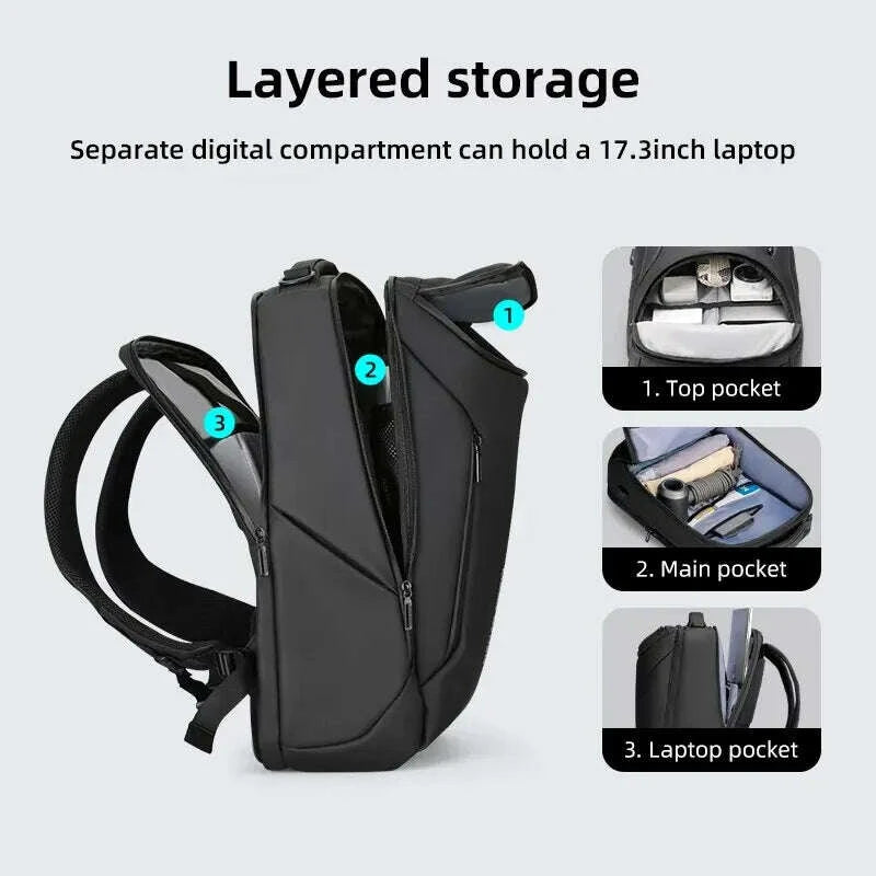 KIMLUD, MARK RYDEN Business Backpack for Men Waterproof and Travel Laptop Backpack with USB Charging, Fits 17 Inch Laptop and Tech Gear, KIMLUD Womens Clothes