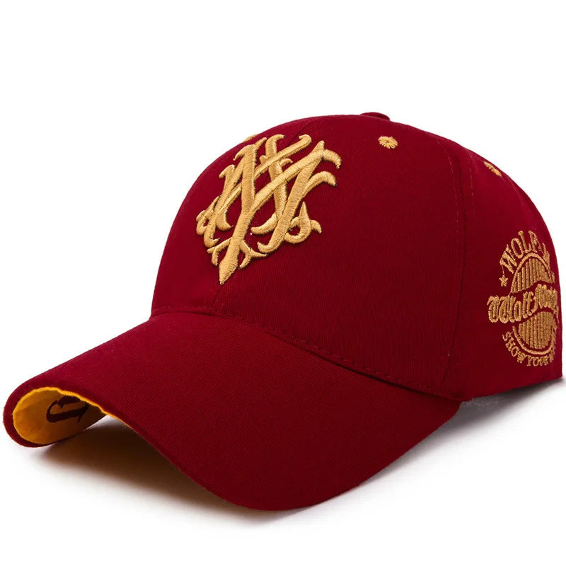 Cotton Baseball Cap Totem Embroidered — Black | KIMLUD
