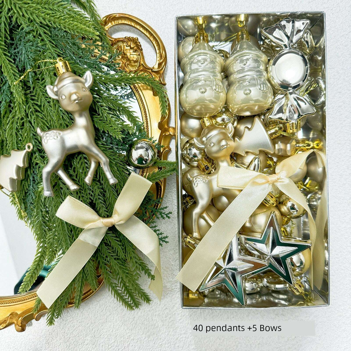 KIMLUD, Christmas Tree 42 Scenes Christmas Decorations, KIMLUD Womens Clothes