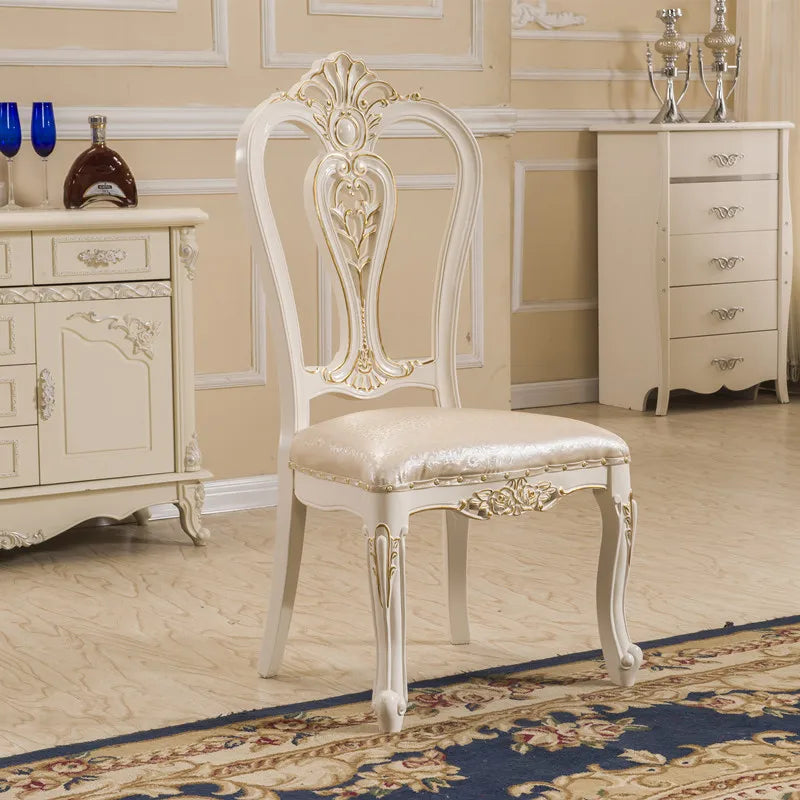 Solid Wood Chairs European Light Luxury — Natural | KIMLUD