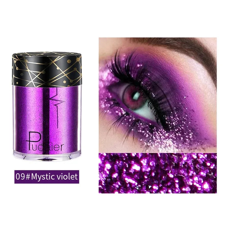 36 Colors Monochrome Eyeshadow Glitter Sequins High Gloss Face Body Glitter Pearlescent Easy-to-color Eye Shadow Festival Makeup