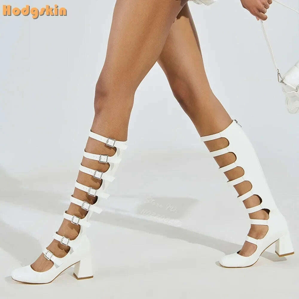 punk-buckle-straps-boots-round-toe-back-zipper-knee-high-boots-patent-leather-square-heels-2025-women-new-fashion-sandals-shoeskimlud-womens-fashion-34621827
