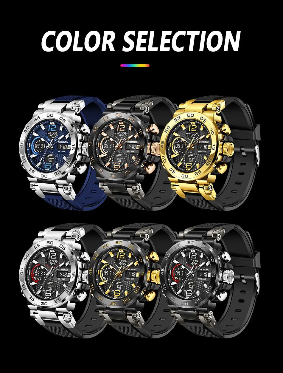 LIGE Men Digital Watch Military Sports Swimming Watches Fashion Waterproof Dual display Wristwatch Mens Relogios Masculino