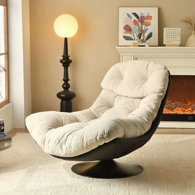 KIMLUD, Minimalist Luxury Sofa Lounge Chair Italian Living Room Balcony Single Seat Leisure Study Reading Chair Swivel Chair Lazy Sofa, KIMLUD Womens Clothes