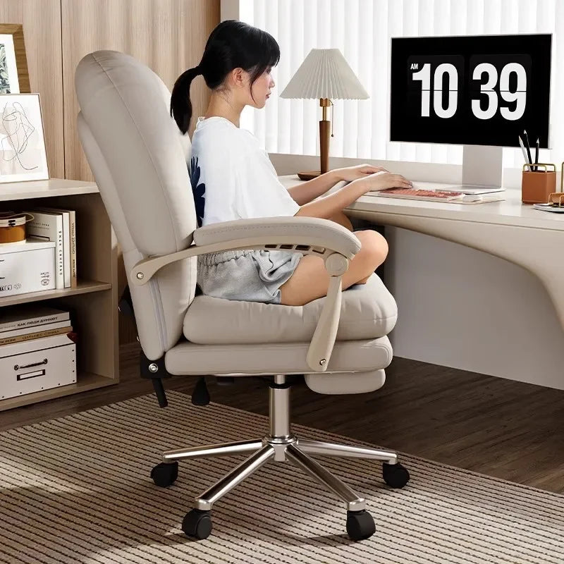 A Contemporary Comfort Synthetic Leather Boss Chair Reclining Office Chair With Sofa Design Business and Home Use