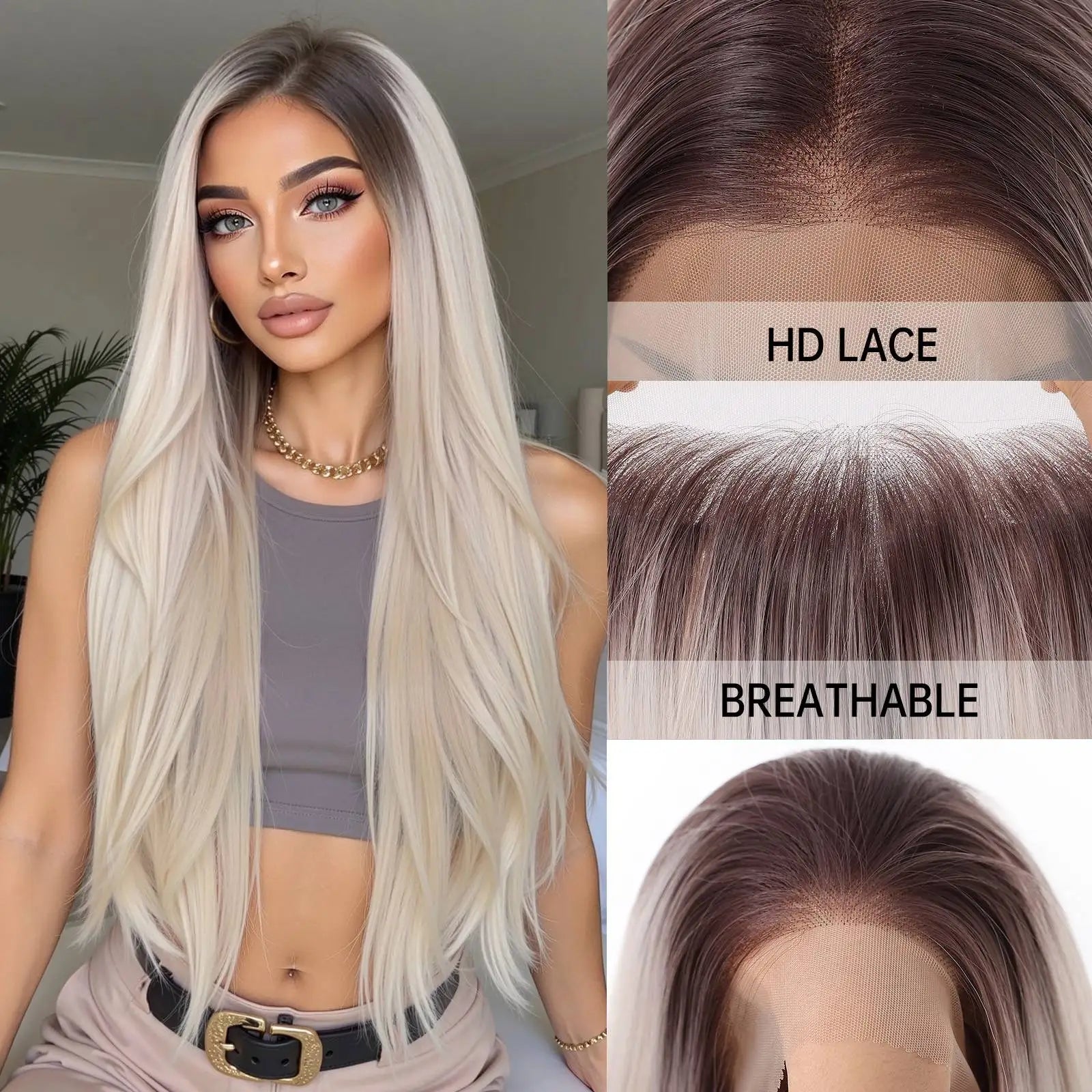 Lace Front Wig – HD Lace Front – High Temperature Fiber – Ash Pink | KIMLUD