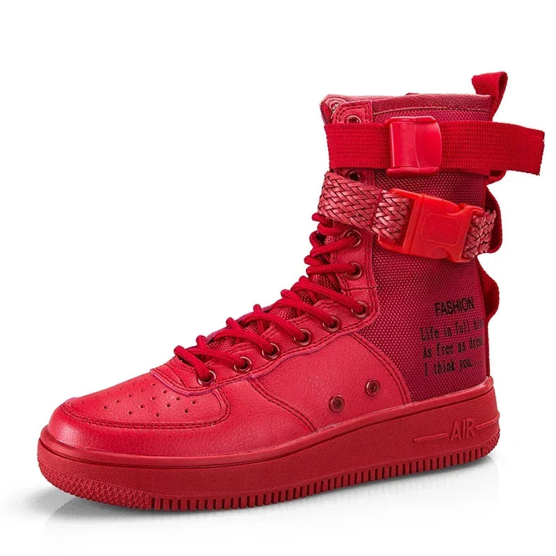 Ankle Boots – Buckle Strap – Canvas – | KIMLUD