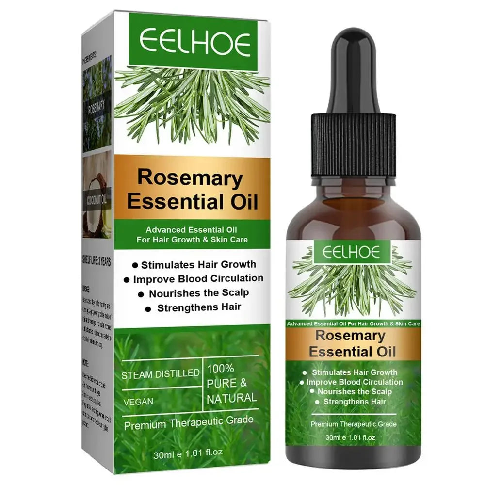 Rosemary Essential Oil Hair Growth Oil Nourishes Scalp For Healthy Shine — Green | KIMLUD