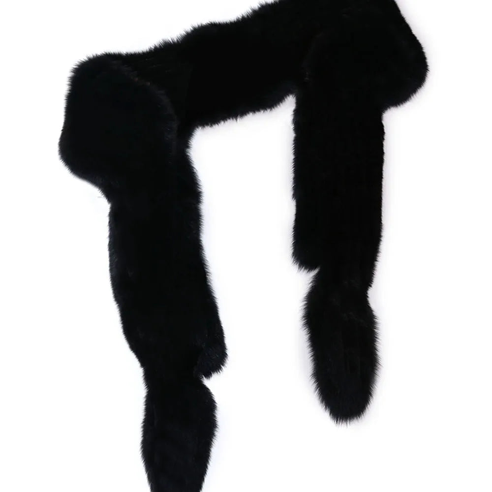 KIMLUD, YOLOAgain 2025 Winter Warm Luxury Real Fox Fur Scarf Women Natural Fox Fur Scarf Shawl Female, KIMLUD Womens Clothes