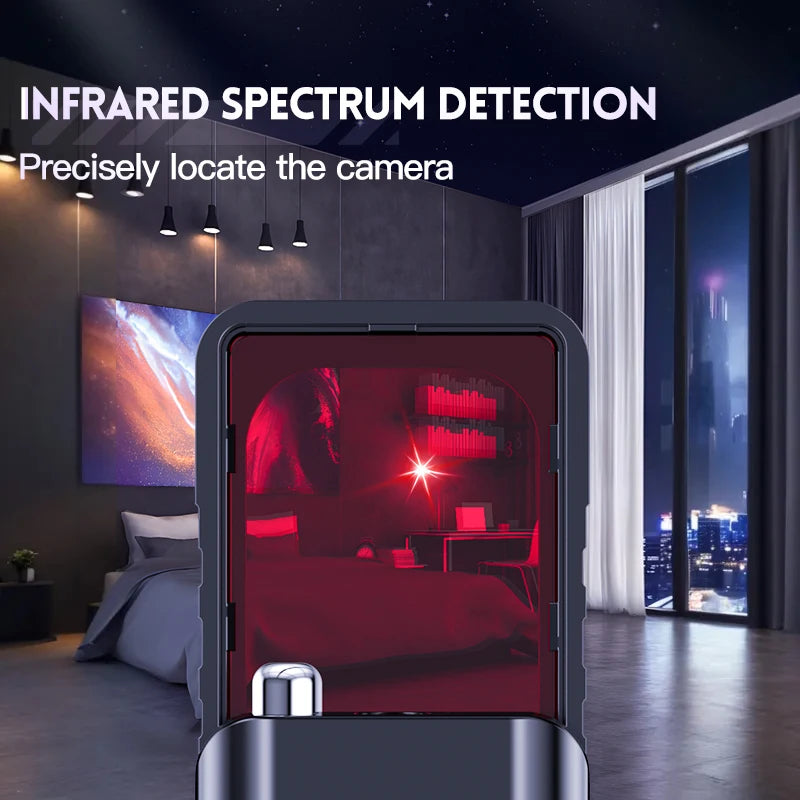Anti Spy Gadget Spy Camera Detector Upgraded T17 — Black | KIMLUD