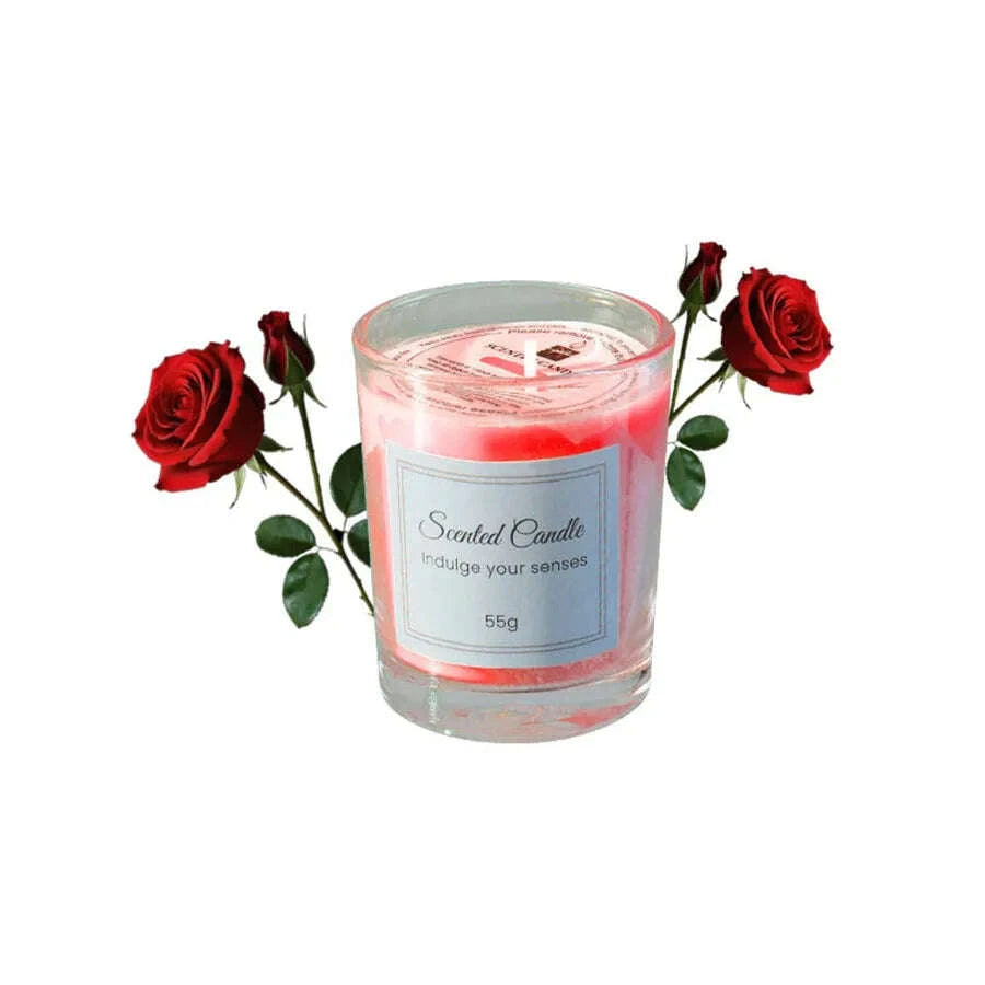 KIMLUD, Aromatherapy Candle Premium Gift Box Glass Handmade Soy Wax Smokeless Creative Aromatherapy Candle Companion Gift, KIMLUD Womens Clothes