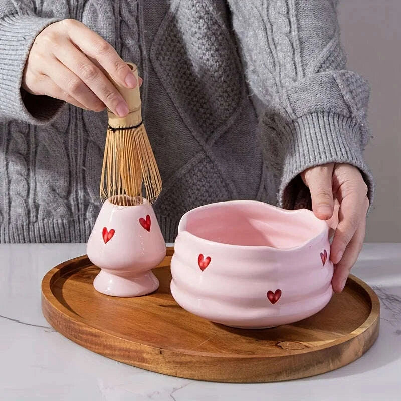 5pcs-pink-heart-decal-ceramic-matcha-set-cute-matcha-set-includes-matcha-bowl-matcha-whisk-and-holder-bamboo-scoop-sifterkimludkimlud-35568502
