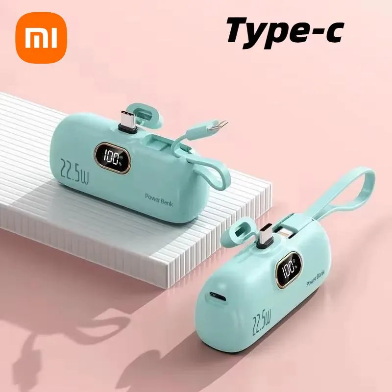 Xiaomi Mijia 30000mAh Mini Portable Power Bank Capsule Mobile Power Supply Emergency External Battery Fast Charger For iPhone 16