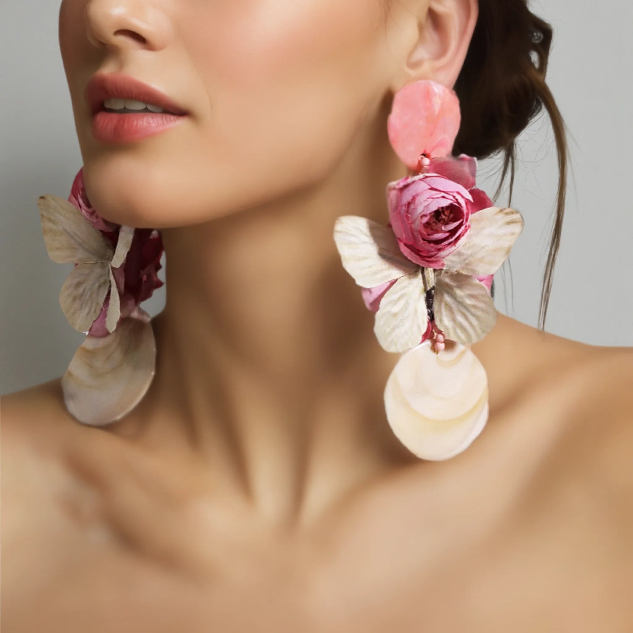 Statement Bohemian Rose Butterfly Earrings For Women Girl Trendy Luxury Vintage Fairy Wedding Party Jewelry Accessoies