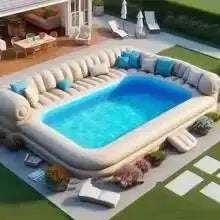Commercial Customized Inflatable Sofa Pools Swimming With Portable Lounge for Party
