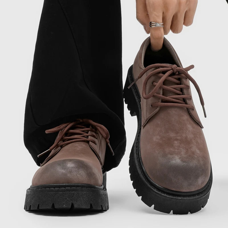 Men's High Top Sneakers – 8 cm Elevation Platform – PU Insole | KIMLUD