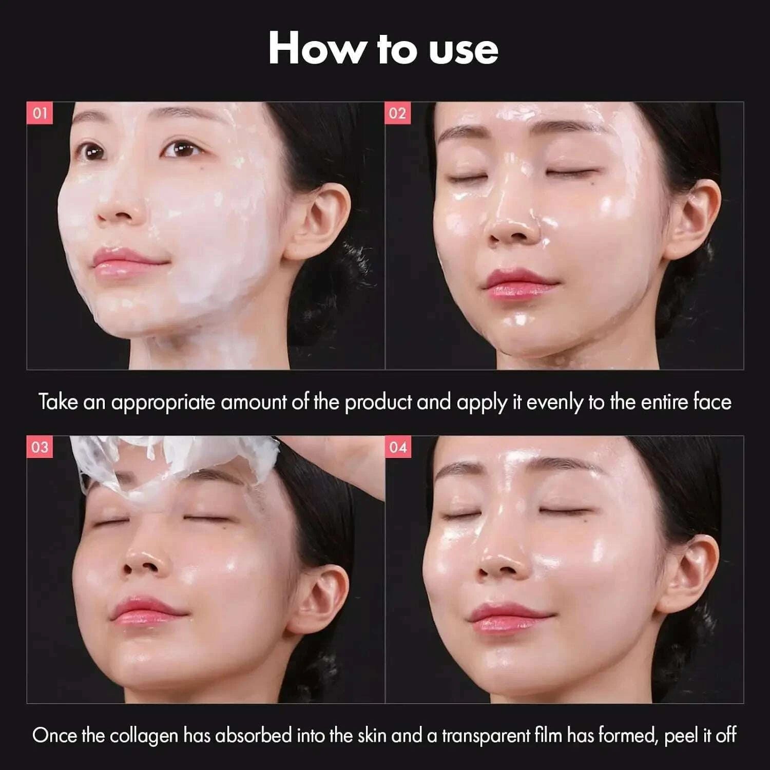 real-collagen-fit-collagen-wrapping-mask-collagen-670000ppm-peel-off-facial-mask-for-elasticity-hydrating-glow-glass-skinkimlud-womens-fashion-34598785