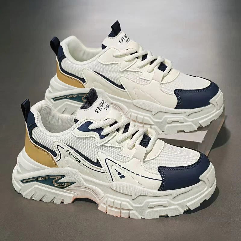 Men's shoes 2026 new summer breathable trend running casual versatile thick sole height increasing sports shoes outdoor