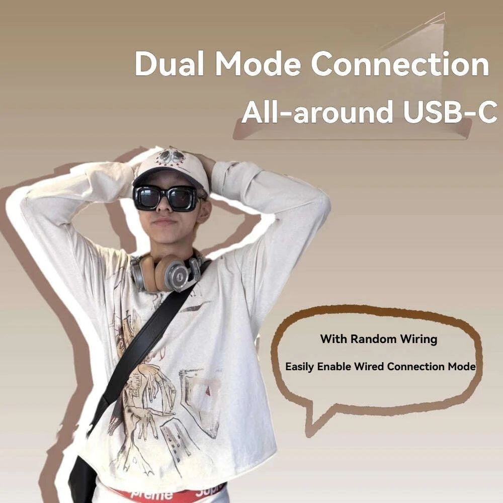 KIMLUD, UMELODY U3 ULTRA Active Noise Reduction Bluetooth Headphones Custom Retro Lightweight Metal Headset Foldable and Easy To Carry, KIMLUD Womens Clothes