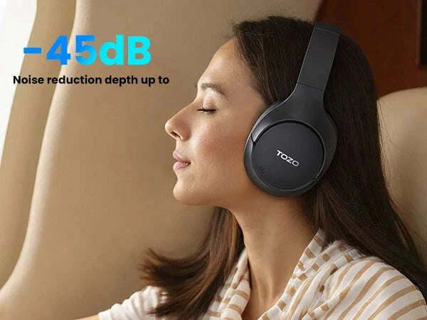 KIMLUD, TOZO HT3 Headphones 2025 Autumn Winter AI Translater Headset Support APP Translate Over Ear Earphones Bluetooth Wired Connect, KIMLUD Womens Clothes