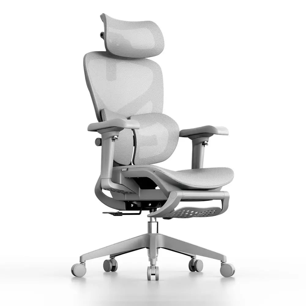 High-Back Mesh Ergonomic Office Chair — Gray | KIMLUD