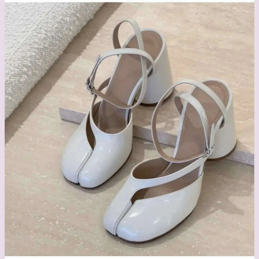 ins-style-fashion-patent-leather-split-toe-women-pumps-spring-summer-thick-high-heels-slingbacks-female-tabi-chunky-casual-shoeskimlud-womens-fashion-34621477