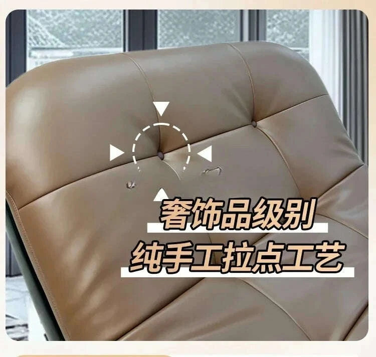 KIMLUD, C Medieval reclining sofa chair study balcony villa leisure single retro lazy sofa, KIMLUD Womens Clothes