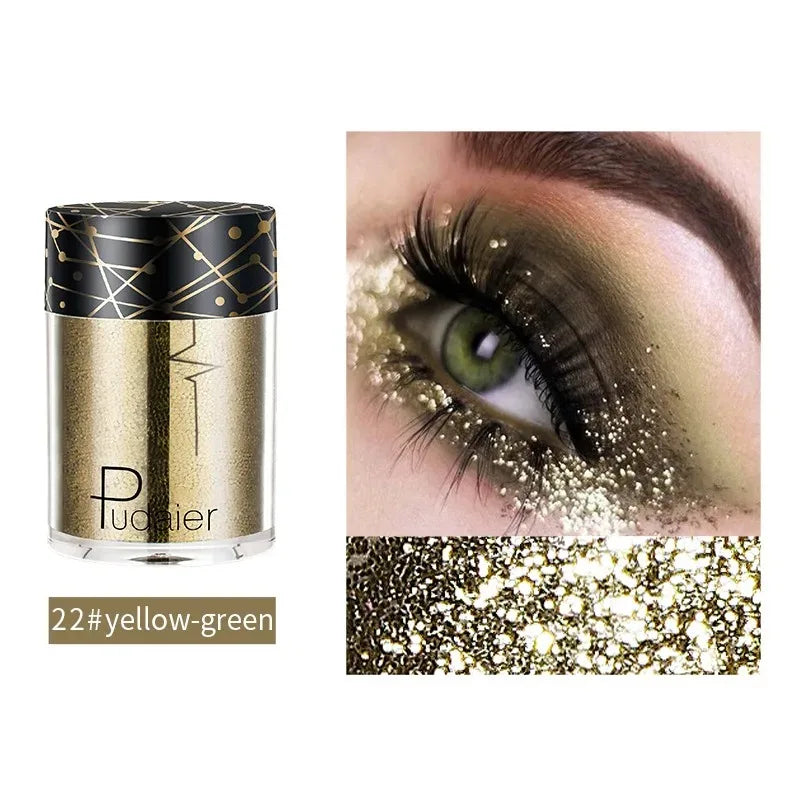 36 Colors Monochrome Eyeshadow Glitter Sequins High Gloss Face Body Glitter Pearlescent Easy-to-color Eye Shadow Festival Makeup