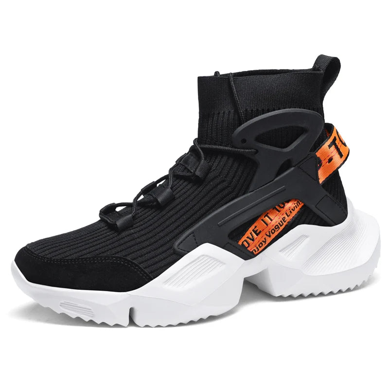 Man Sneakers Breathable Zapatillas Hombres soft Fashion Men's Height Increasing Casual Daddy Shoes Damping Outdoor Jogging Shoes